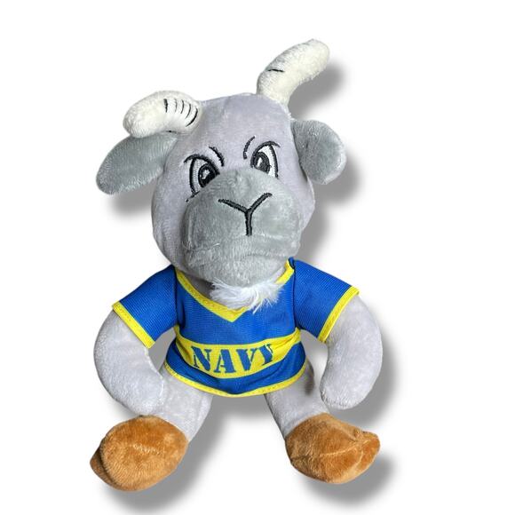 US Navy Mascot Plush Bill Billy Goat Navy Shirt Stuffed Animal Semper Fortis 7” - Picture 12 of 13